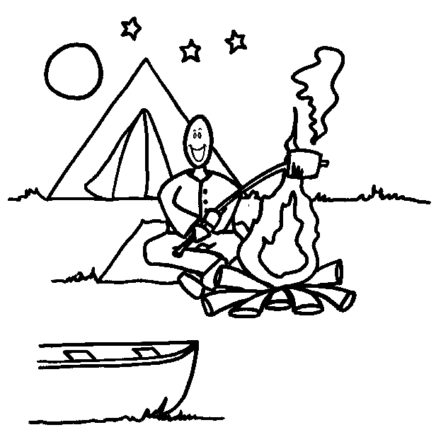 camper in canoe coloring pages - photo #9