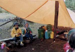 The Canoe Camper - Techniques - Pitching a tarp